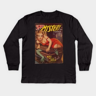 Vintage Spicy Mystery Stories Kids Long Sleeve T-Shirt